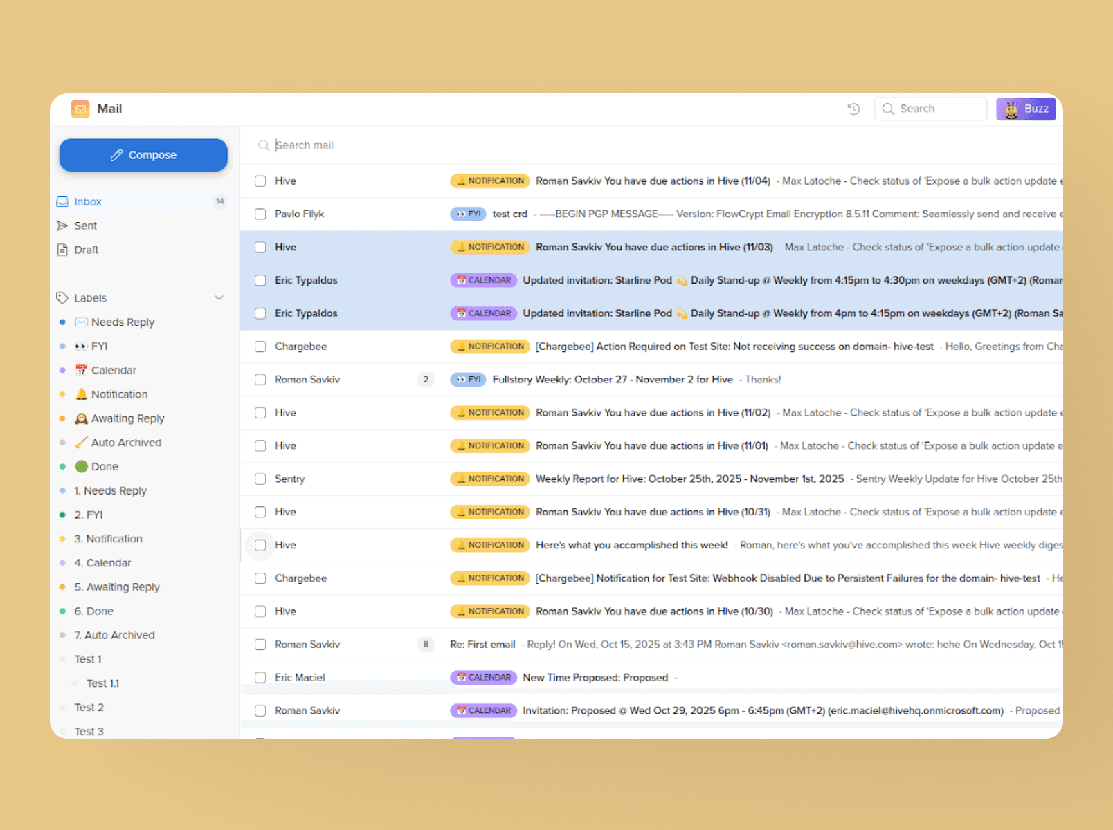 Smart inbox